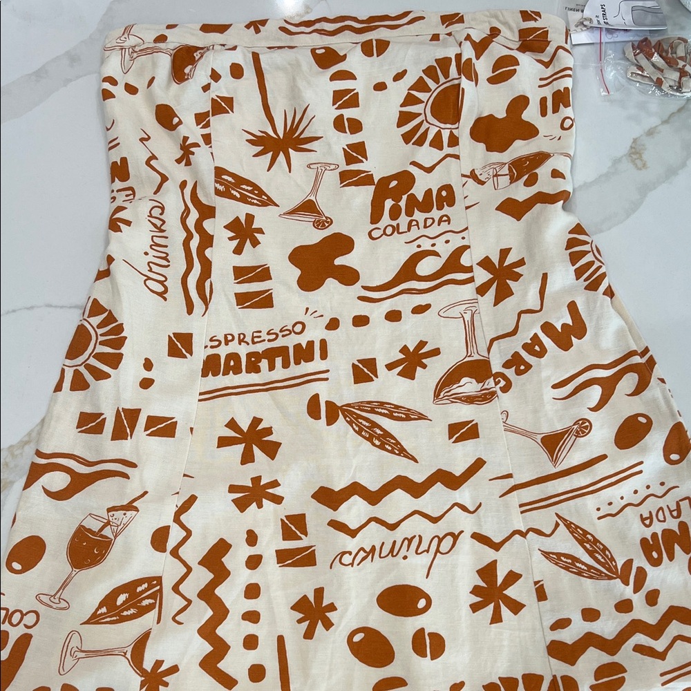 NWT Jessica Simpson Tropical Print Strapless Dress